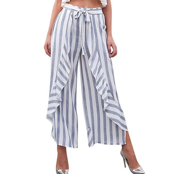 Pants - Women’s striped loose wide leg pants